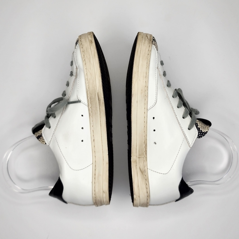 P448 John Sneakers Silver Python Snake Skin Eu 36… - image 7